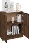 vidaXL - Dressoir - 60x30x70 - cm - bewerkt - hout - bruin - eikenkleur