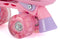 Aventuri Verstelbare Rolschaatsen - Met LED-lichtjes - Maat 27-30 (XS) - Voor Meisjes - Roze/Glitter