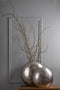 Light & Living Vaas POSITANO deco 53x7x53 cm - ovaal plat ruw nikkel