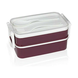 Lunchtrommel met Compartimenten en Bestek ThermoSport Plastic