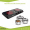 Brock Electronics Compacte Elektrische Kookplaat - Infrarood Kookplaat - 2 Pits - 1200 + 800W - Zwart