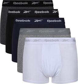 Reebok Boyes Boxershorts - maat M - Zwart/Wit/Grijs Marl/Blauw/Antraciet (5 Stuks)