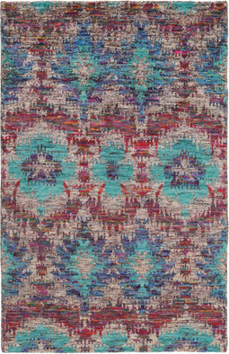 Sari Silk TX-3420 Vloerkleed - 140x200 - Rechthoek - Laagpolig,Oosters,Vintage Tapijt - Modern - Meerkleurig