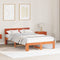 vidaXL - Bedframe - met - Hoofdbord - Gewaxte - Bruin - 140x190 - cm - Massief - Grenenhout