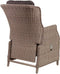 DARWIN ADJUSTABLE DINING CHAIR - RATTAN MIXED BROWN - ROYAL DARK GREY