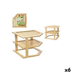 Hoekschappen Quttin Bamboe 25,5 x 25,5 x 23 cm (6 Stuks)