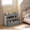 Lestarain LETSJF0013 - kinderkamer opbergrek - 9 uitneembare opbergboxen - wit en grijs - 92 x 60/68
