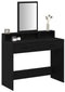 vidaXL - Zwarte - Eikenhouten - Kaptafel - met - Lades - - - 100x41x140 - cm