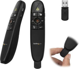 Startech.com PRESREMOTE - Presentatie afstandsbediening - Draadloos 27 m met laserpen - Zwart