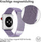 imoshion Bandje Geschikt voor Apple Watch Bandje Series 1 / 2 / 3 / 4 / 5 / 6 / 7 / 8 / 9 / SE - 38 / 40 / 41 mm / Series 10 - 42 mm Maat S - imoshion Milanees magnetische band - Paars