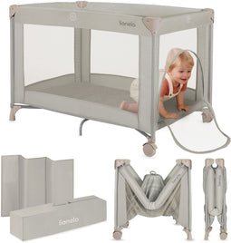 Lionelo Amelie - Campingbedje 3in1 - Licht en Compact - Tot 15 kg - 70 x 100 cm