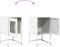 vidaXL - Nachtkastje - 36x39x60,5 - cm - koudgewalst - staal - wit