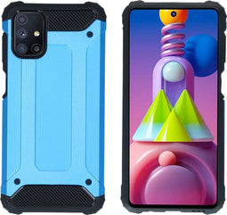iMoshion Hoesje Geschikt voor Samsung Galaxy M51 Hoesje - iMoshion Rugged Xtreme Backcover - Lichtblauw