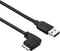 Startech.com USB 3.0 Micro kabel haaks links 1m - Slank en flexibel - Zwart