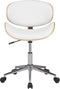 Bureaustoel Draaibaar ROTTERDAM Kunstleer Wit