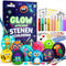Vaive - Stenen Schilderen Knutselset - Glow in the Dark Happy Stones - 61-delig