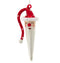Glass Red White Santa Ornament 7,5 inch