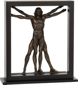 J-Line Figuur In Kader Poly Brons