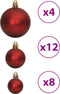 vidaXL - Kerstballen - 100 - st - 3/4/6 - cm - wijnrood
