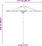 vidaXL - Donkergrijze - Tuinparasol - 217x230 - cm - van - Bamboe