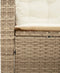 vidaXL - Tuinbank - met - tafel - en - kussens - L-vormig - poly - rattan - beige