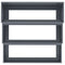 vidaXL - Tuin - Plantenbak - 3-Tier - 90x90x35 - cm - Anthraciet - Staal
