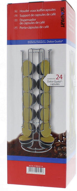 Scanpart capsulehouder - RVS - Geschikt voor 24 Dolce Gusto capsules - Cuphouder - Koffiecups houder