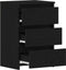 vidaXL - Nachtkastje - Zwart - Eiken - 40x35x62,5 - cm - Geengineerd - Hout
