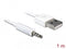 Delock 83182 - USB naar stereo jack kabel - Opladen en dataoverdracht - Wit
