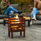 RedFire – Madison - Handmade - Bruin - Staal – Vuurschaal - Vuurkorf – 38 x 23 x 50 (LxBxH)- Cortenlook – Terrasverwarming – Sfeerhaard