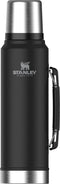 Stanley Classic Legendary Bottle 1L | Matte Black Pebble | Thermosfles houdt 24 uur warm of koud | Vaatwasserbestendig | Roestvrijstalen Thermoskan | Lekvrij | BPA-Vrij
