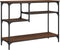 vidaXL - Wandtafel - met - schappen - 100x35x75 - cm - bruin - eikenkleur