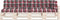vidaXL - Palletkussens - 5 - st - ruitpatroon - stof - rood