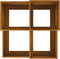 vidaXL - Tuinplanter - 80x80x60 - cm - Verweerd - Staal