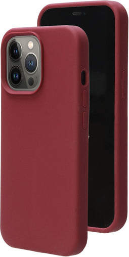 Mobiparts iPhone 13 Pro - Silicone Cover - Soft-touch - Plum Red