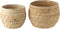 J-Line mand Raffael Rond - jute - naturel - 2 stuks