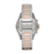 Armani Exchange AX5653 - Dameshorloge - 38 mm - Zilveren wijzerplaat met roségoudkleurige details