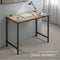 tectake® Jenkins - Bureau - Industrieel design - Houten bureaublad - Zwart metalen frame - Afmetingen (LxBxH) 80 x 50 x 75,5 cm - Lichtbruin