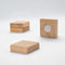 Sigel magneten - vierkant - hout - 4 stuk - SI-BA211