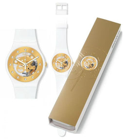 Swatch Sunray Glam SUOZ148 - Unisex Quartz horloge - Ø 41 mm - Wit