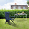 Woltu Ultralichte Opvouwbare Campingstoel - Voetensteun Bekerhouder - Blauw - 115x88,5x84 cm