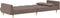 vidaXL - Slaapbank - 2-zits - met - 2 - kussens - stof - taupe