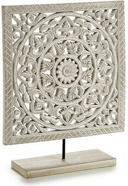 Decoratieve figuren Mandala Wit 7 x 35,5 x 30 cm (6 Stuks)