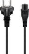Goobay 93586 - Schuko male naar C5 female stroomkabel - 1,80m - Zwart