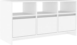 vidaXL - Tv-meubel - 102x37,5x52,5 - cm - bewerkt - hout - wit
