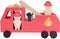 Jabadabado Houten Brandweerwagen - 29x11x15cm - Hout