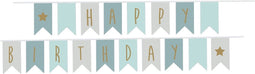 Jabadabado Vlaggenlijn Happy Birthday - 3,5 Meter - Blauw