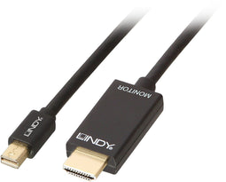 Lindy 36928 - DisplayPort naar HDMI Adapterkabel - 4K ondersteuning 3.00 m - Zwart