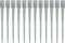 vidaXL - Grondpinnen - 12 - st - 9x9x90 - cm - gegalvaniseerd - staal - zilverkleurig