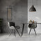 Jack Dining Chair, Grey Velvet & Black legs
